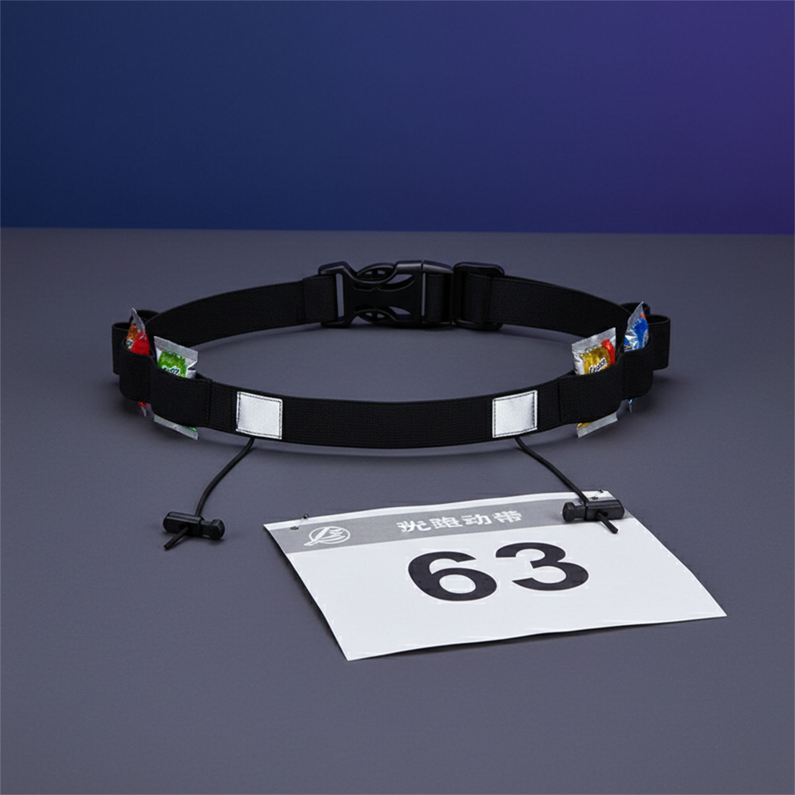 Race Bib - Reflective Race Bib Belt for Triathlon
