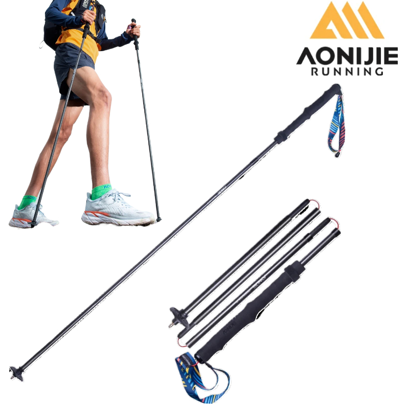 Trekking Pole Carbon - 2pcs AONIJIE Folding Outdoor Quick Lock