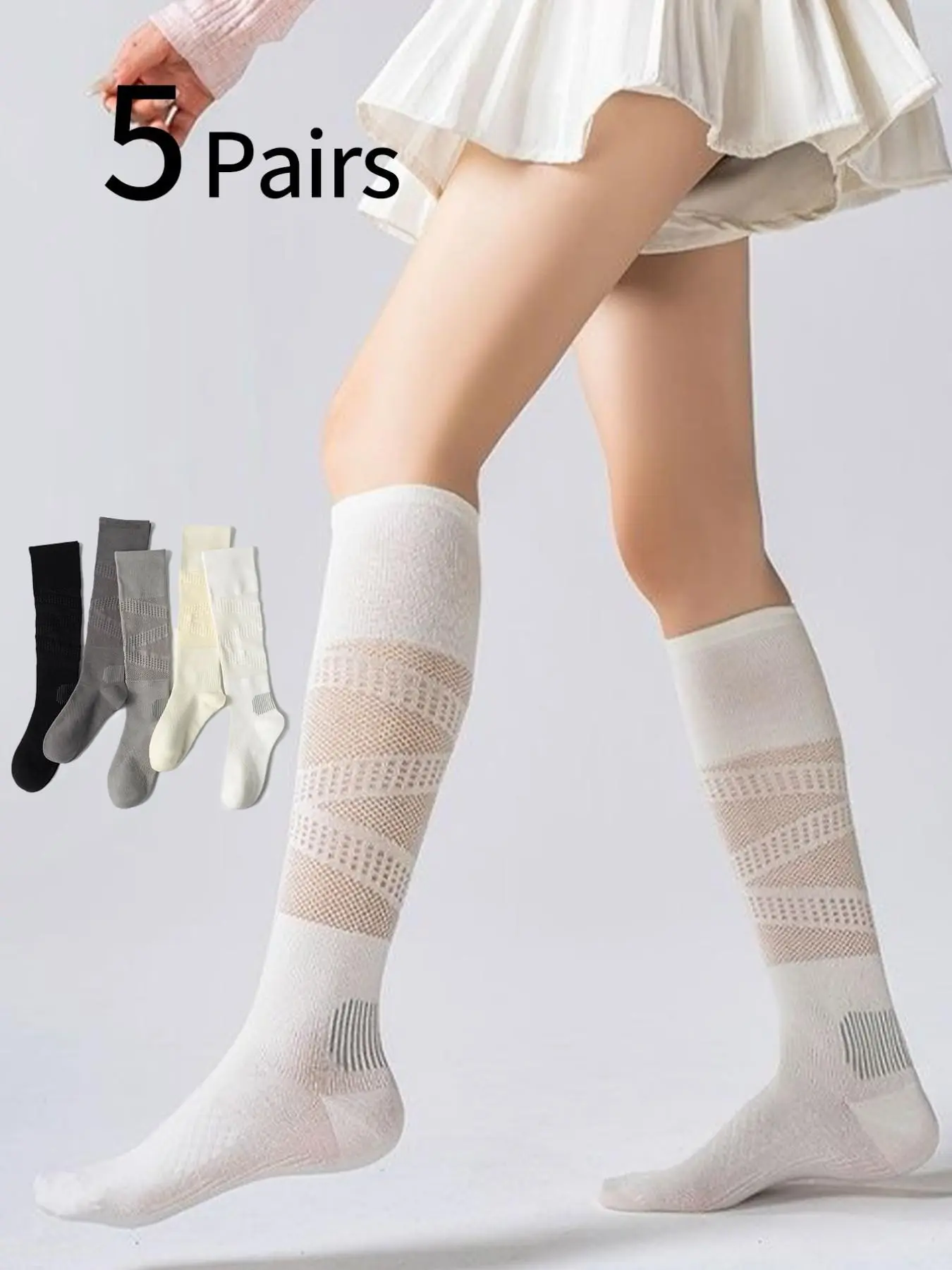 Sports Socks - 5 Pairs Women's Sports Socks, Athletic