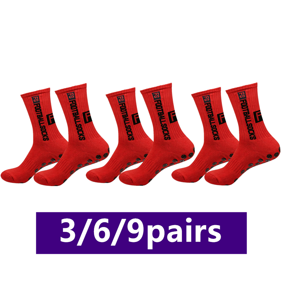Sports Socks - 3/6/9pairs unisex non slip grip football