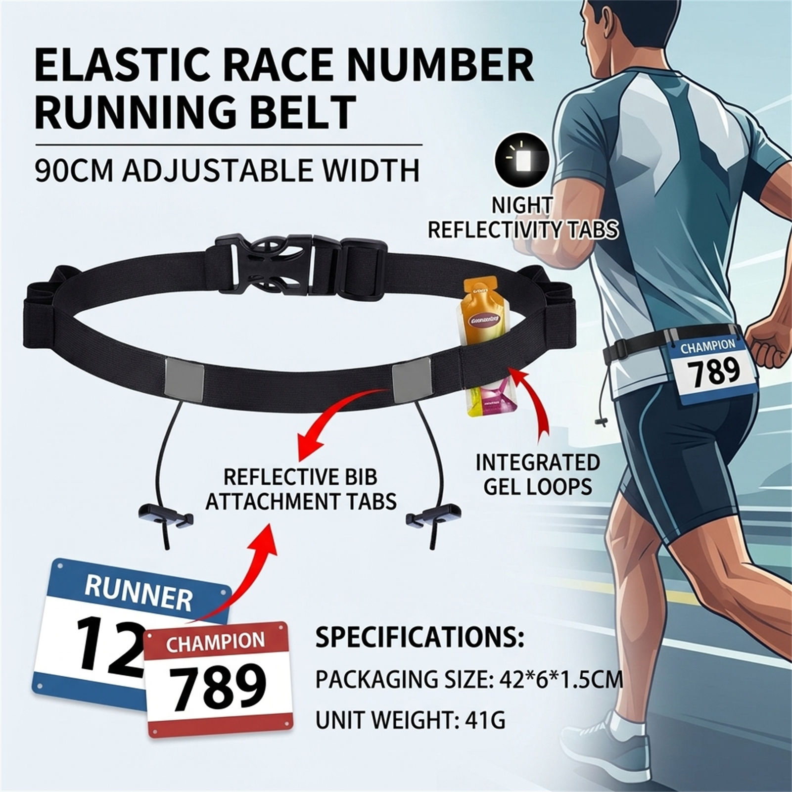 Reflective Race Bib Belt for T - Race Bib review and price