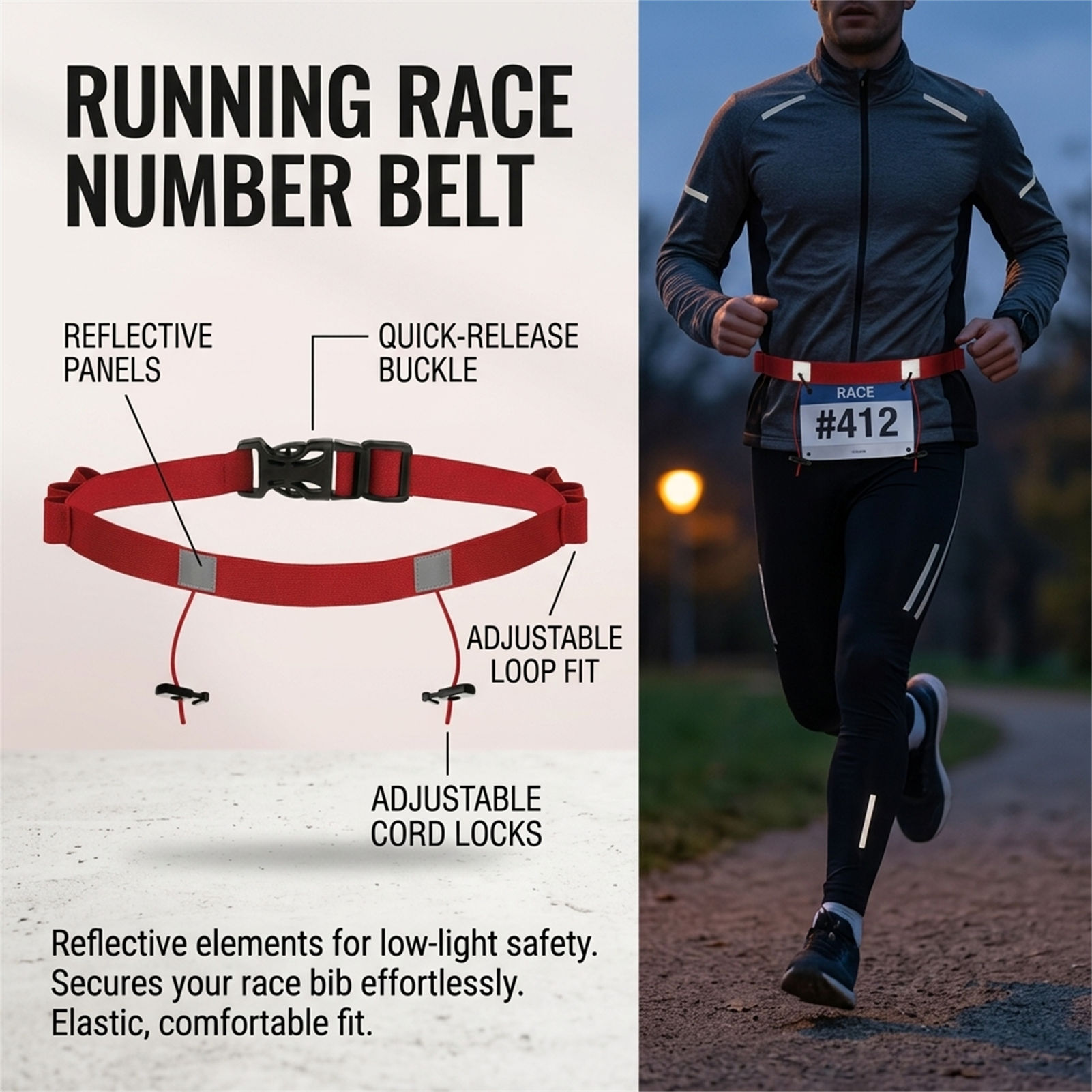 Reflective Race Bib Belt for T - Race Bib review and price