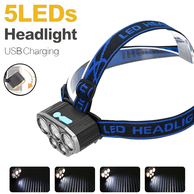 Rechargeable 5 LED Headlight U - Running Headlamp review and price