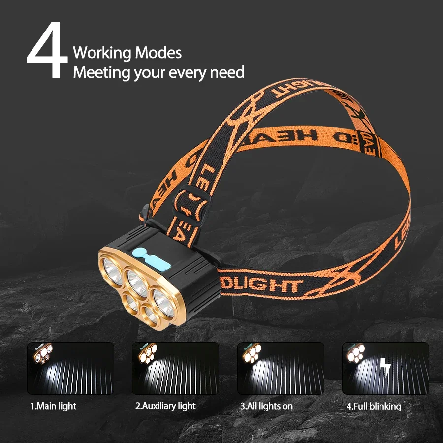Rechargeable 5 LED Headlight U - Running Headlamp review and price