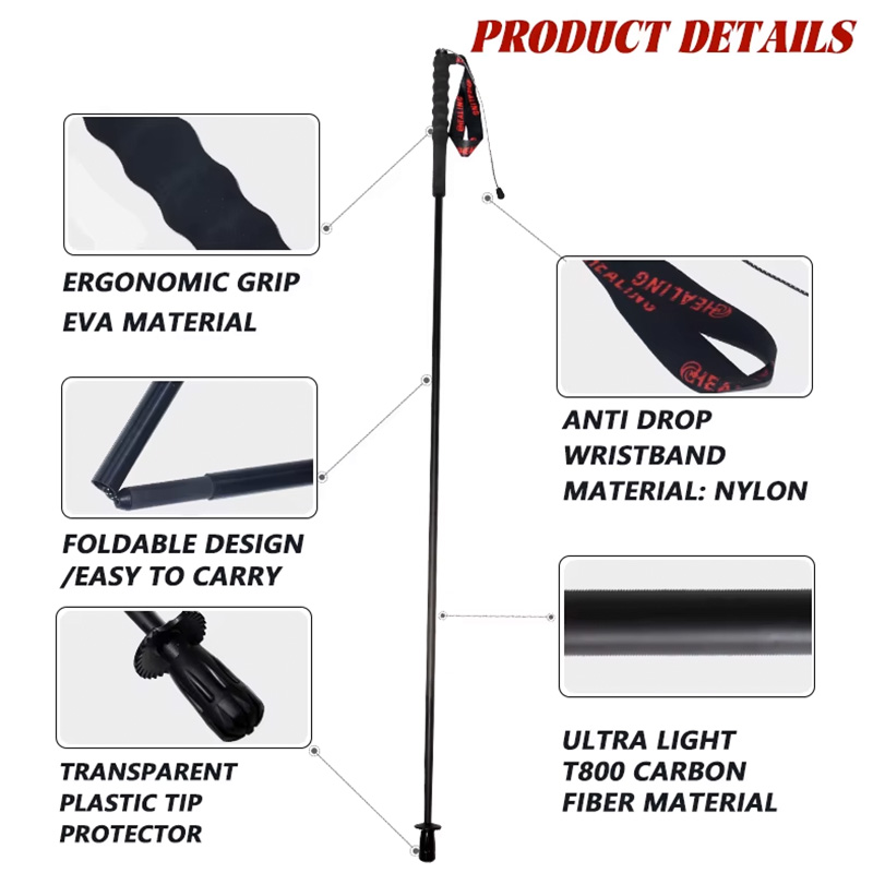 OKHEALING 110g Ultra-Light 5-S - Trekking Pole Carbon review and price