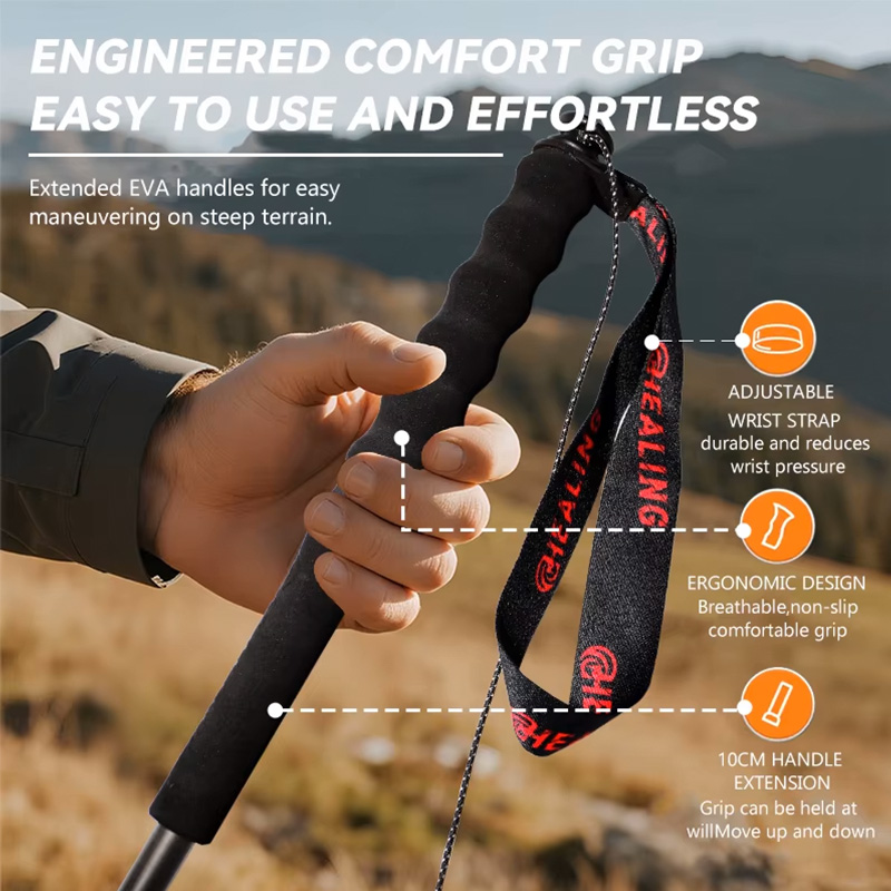 OKHEALING 110g Ultra-Light 5-S - Trekking Pole Carbon review and price