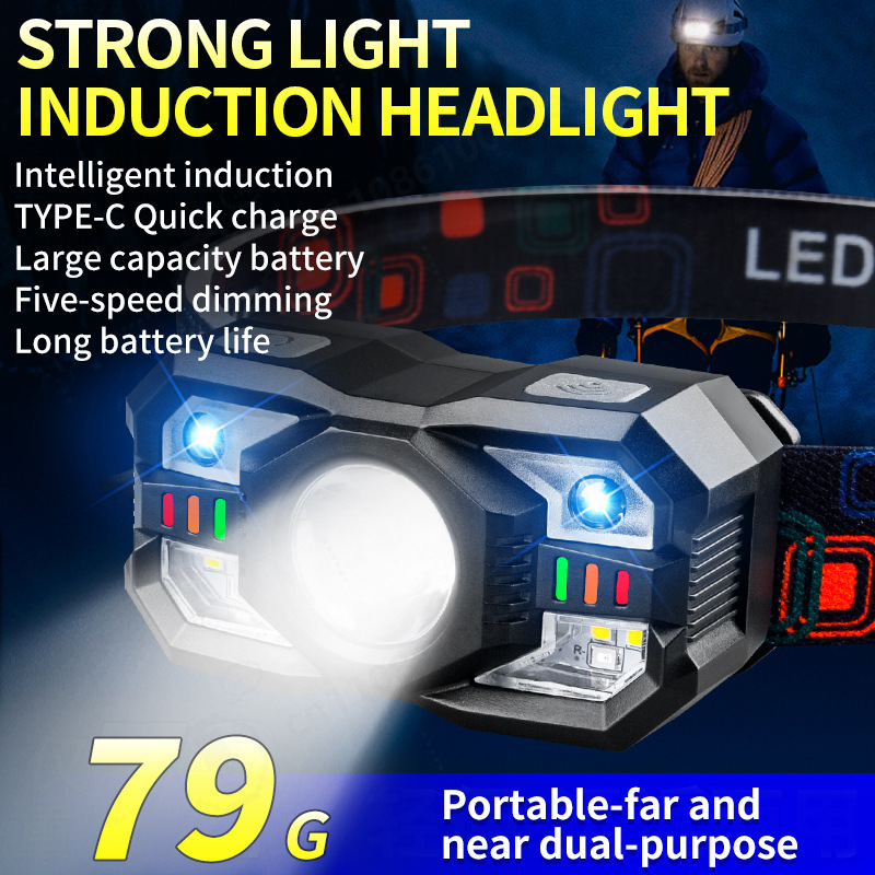 LED Induction Headlamp USB Cha - Running Headlamp review and price
