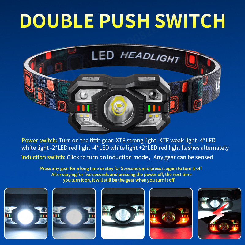 LED Induction Headlamp USB Cha - Running Headlamp review and price