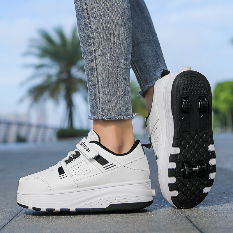 Kids 4‑Wheel Retractable Rolle - Running Shoes Men review and price