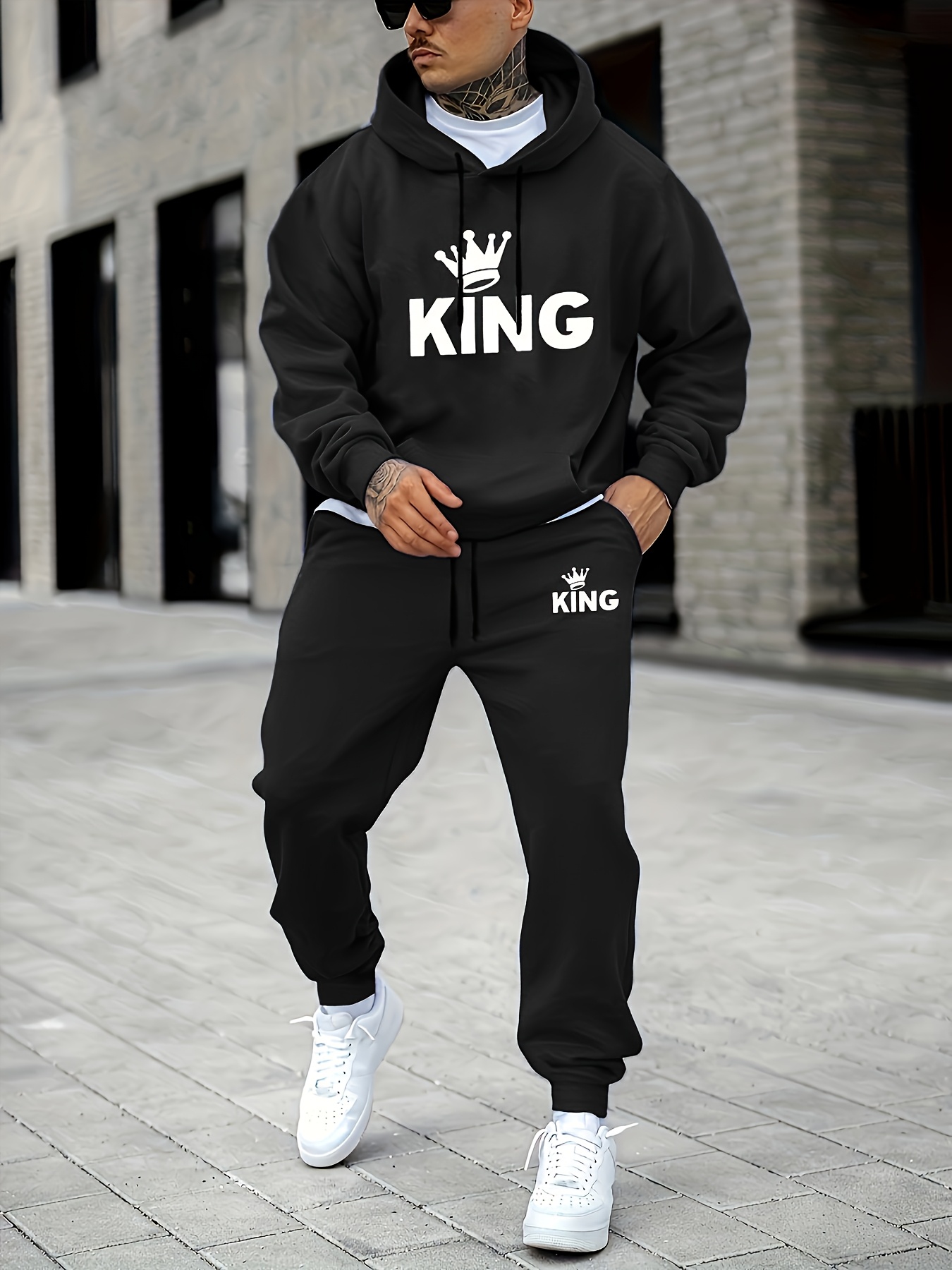 Men's KING Crown Print Tracksu - Joggers Pants review and price