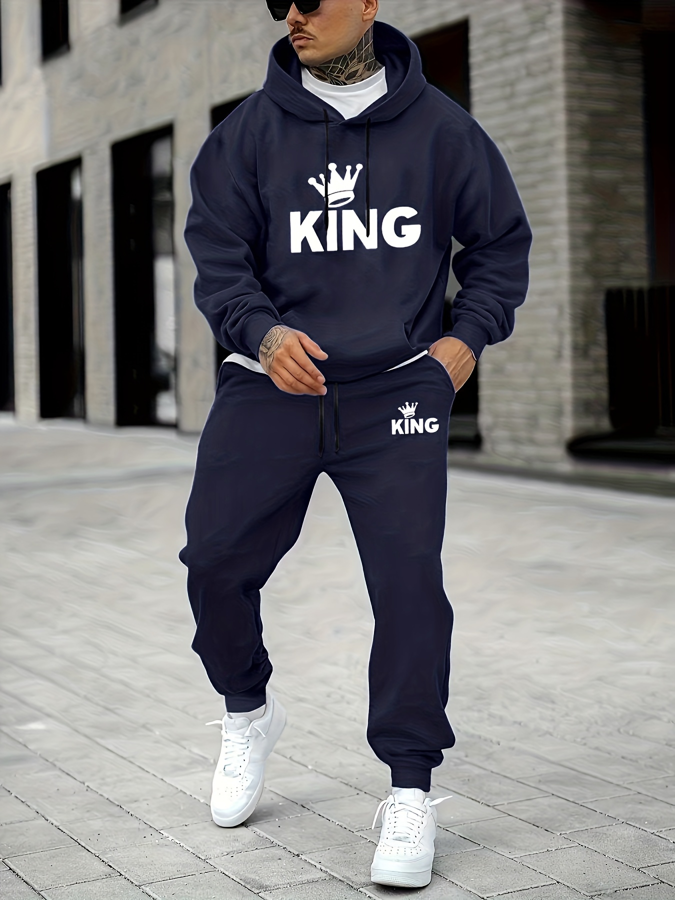 Men's KING Crown Print Tracksu - Joggers Pants review and price