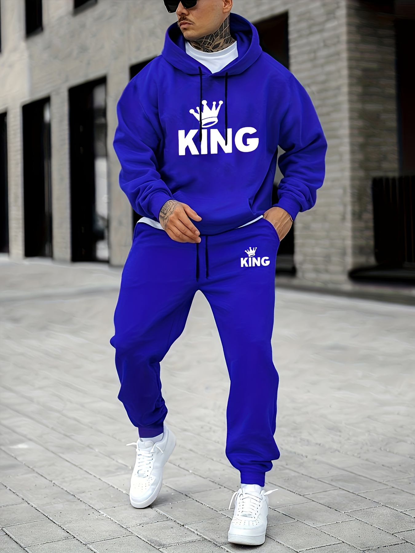Men's KING Crown Print Tracksu - Joggers Pants review and price