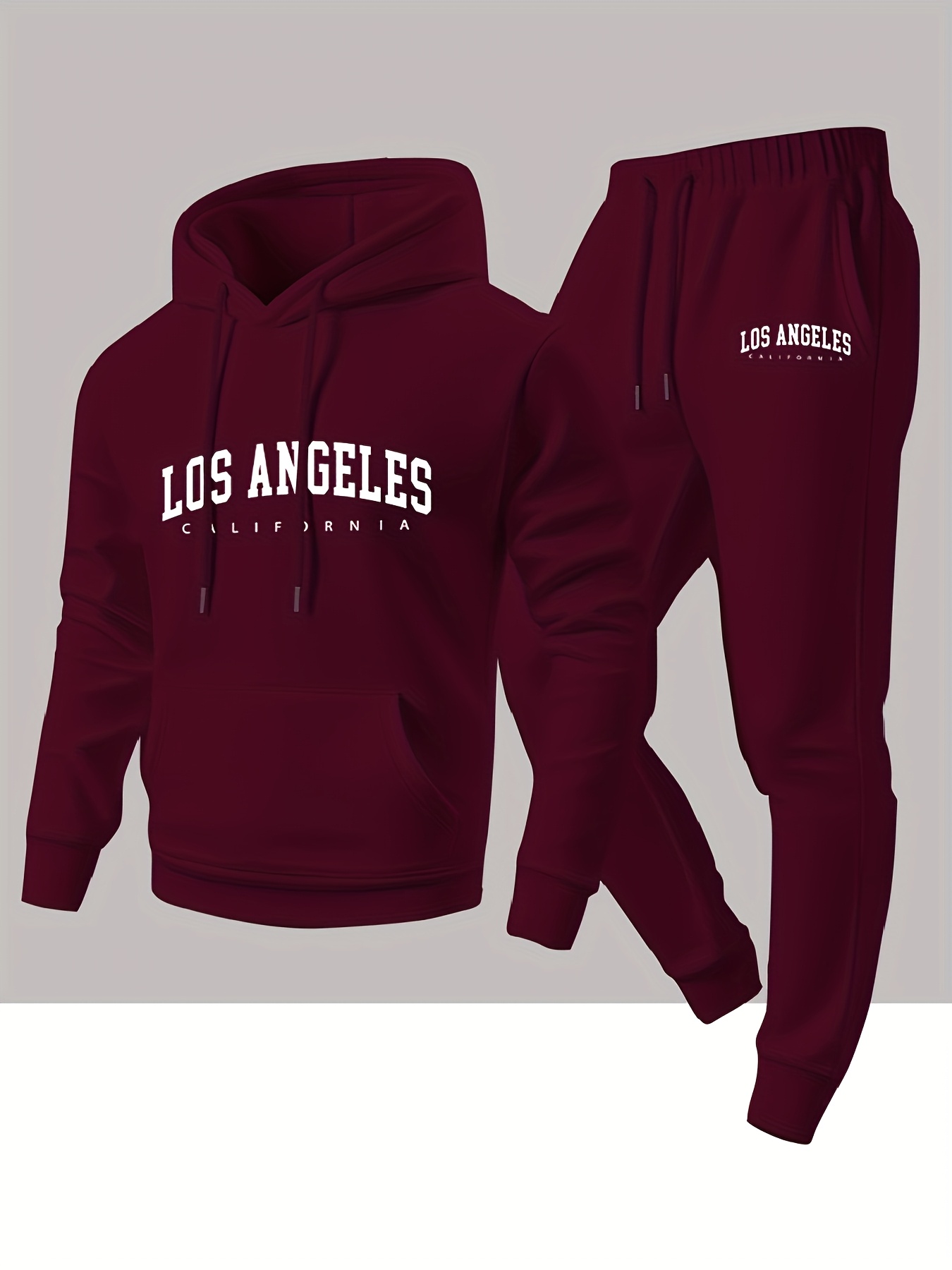 Men 2 Piece Tracksuit Los Ange - Joggers Pants review and price