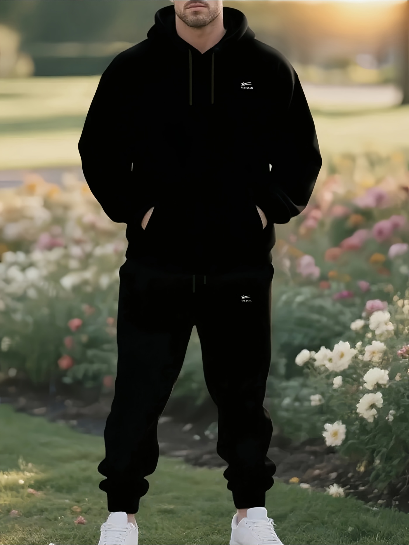 2026 Men 2‑Pieces Tracksuit Bl - Joggers Pants review and price