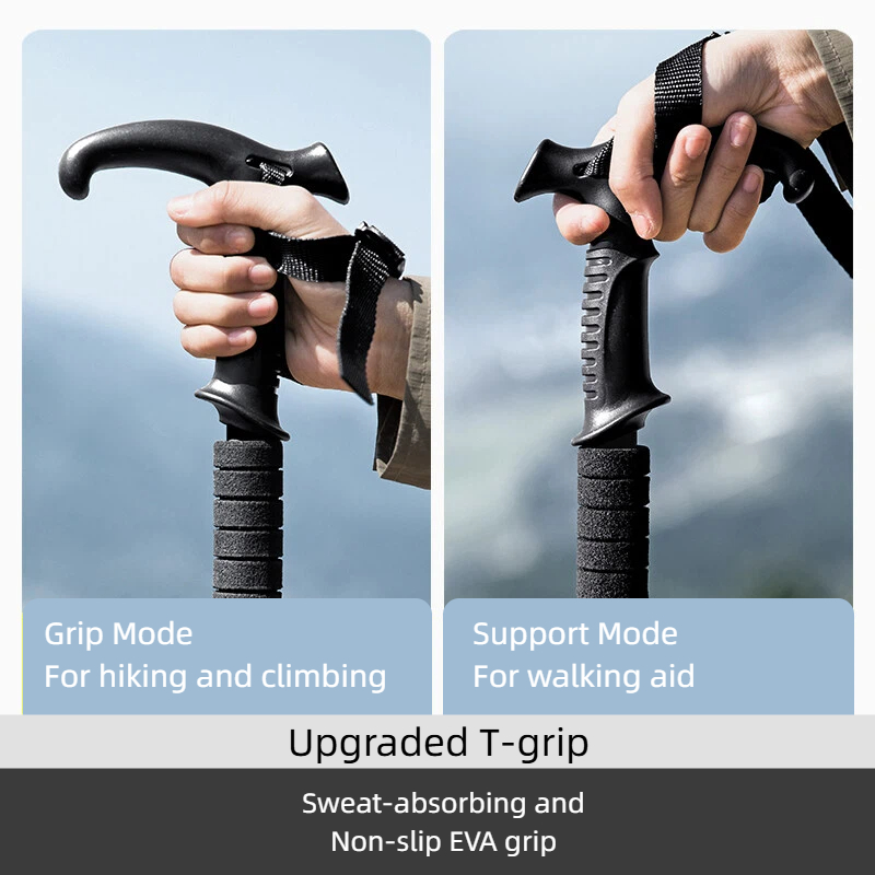 BISINNA 2PCS T Handle Walking  - Trekking Pole Carbon review and price