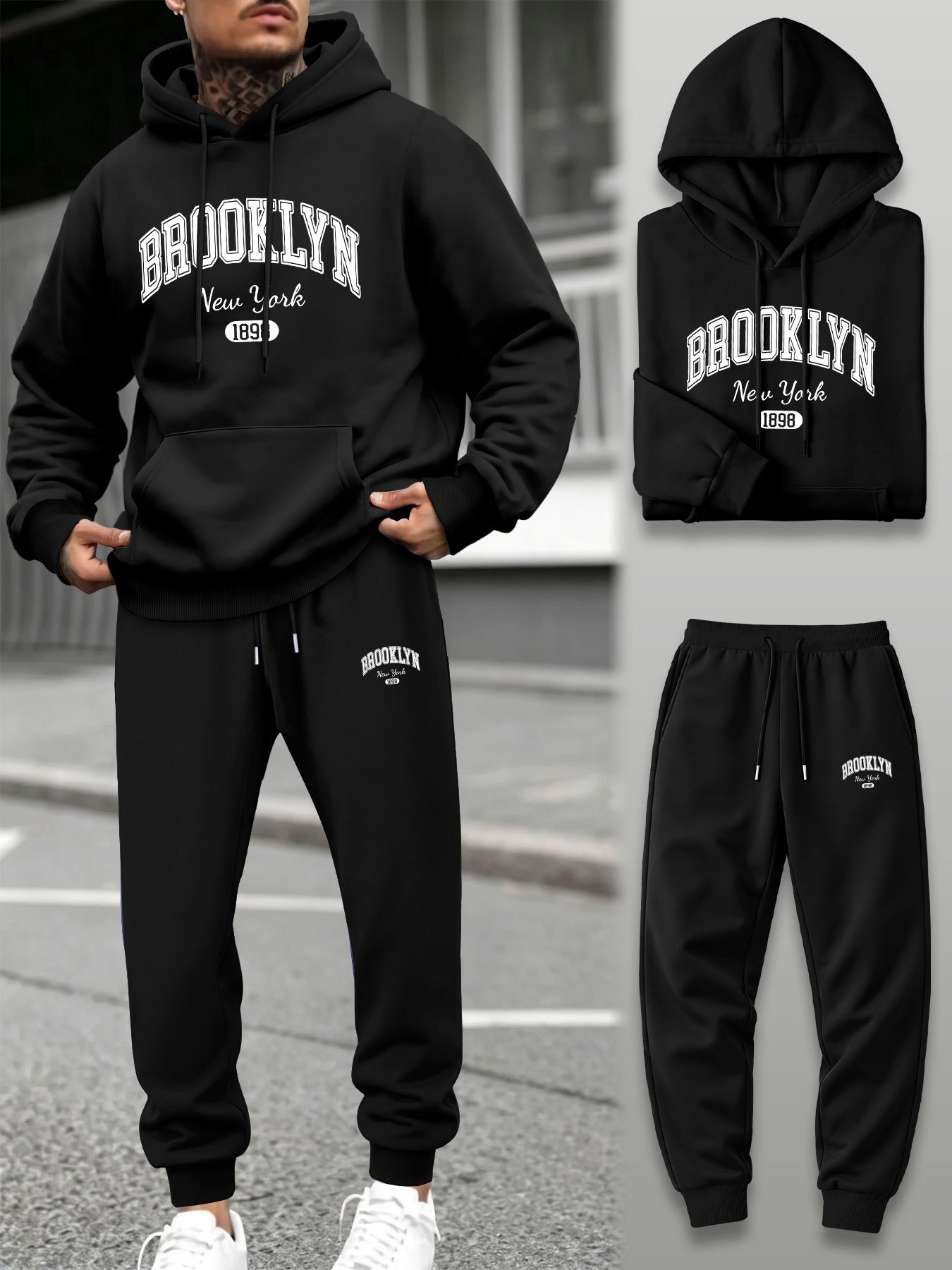Men 2 Piece Tracksuit Hoodie J - Joggers Pants review and price