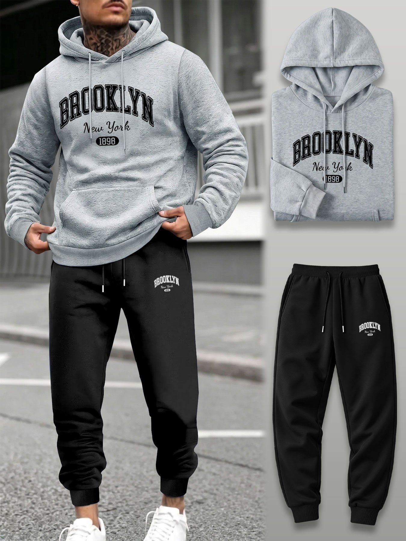 Men 2 Piece Tracksuit Hoodie J - Joggers Pants review and price