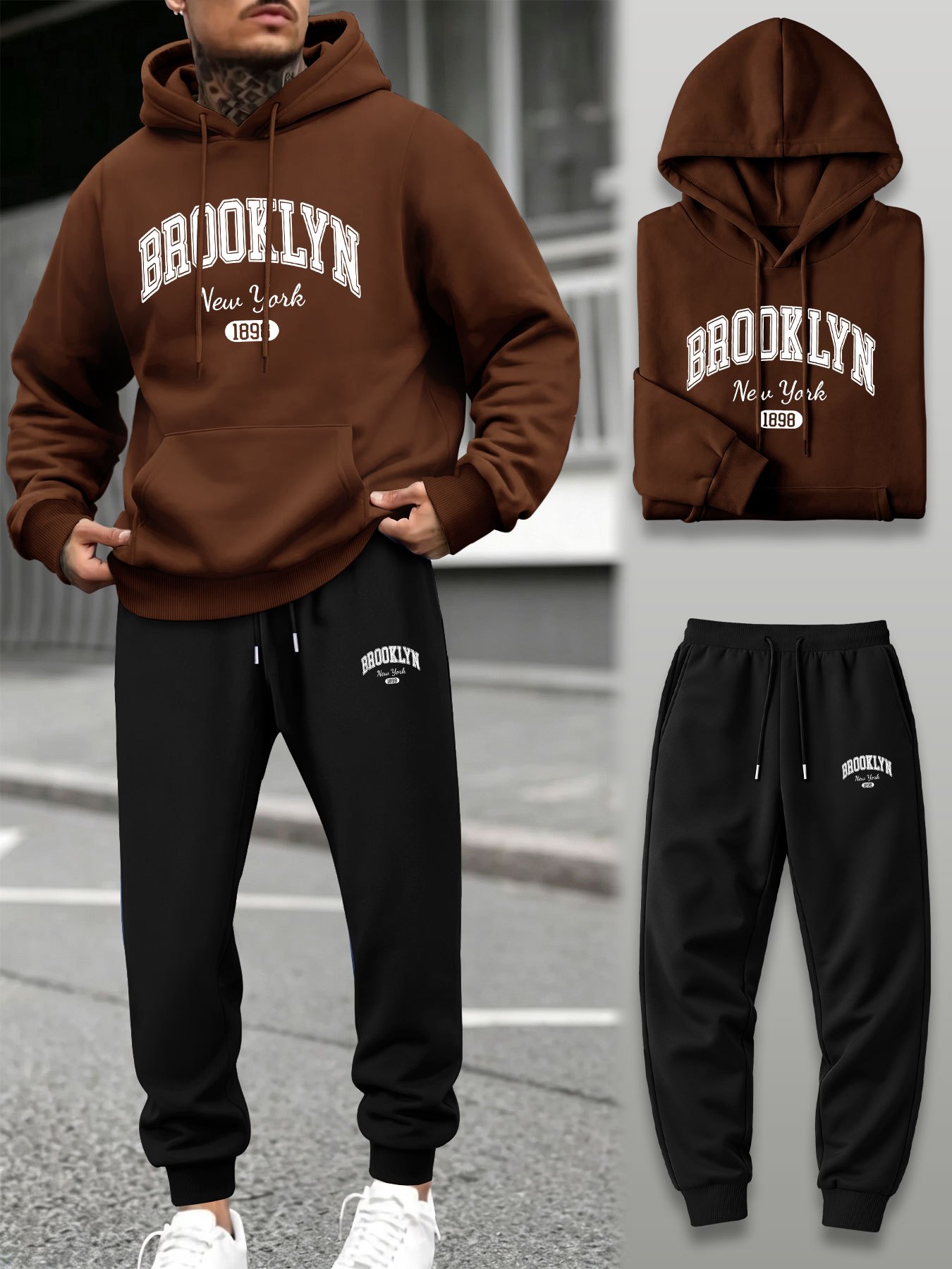 Men 2 Piece Tracksuit Hoodie J - Joggers Pants review and price