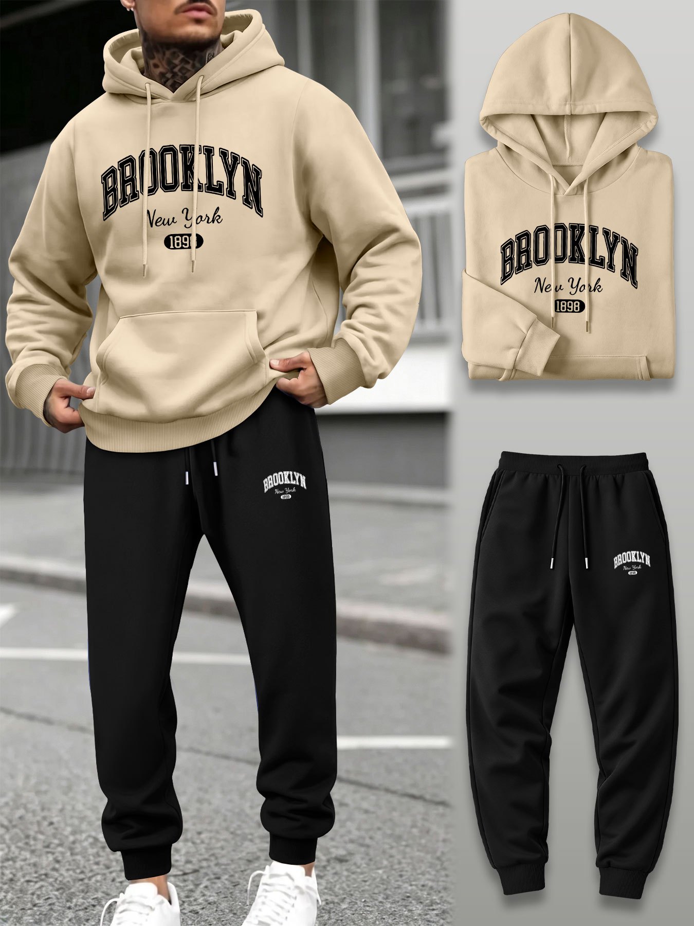 Men 2 Piece Tracksuit Hoodie J - Joggers Pants review and price
