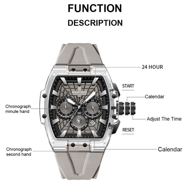 NF6113 NAVIFORCE Men's Multifu - Running Watch review and price