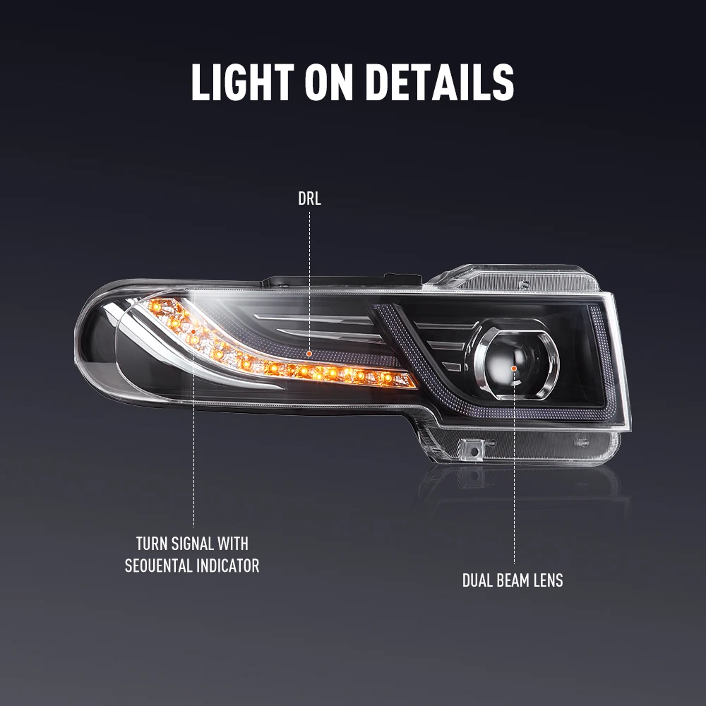 2PCs Car Styling Head Lamp for - Running Headlamp review and price