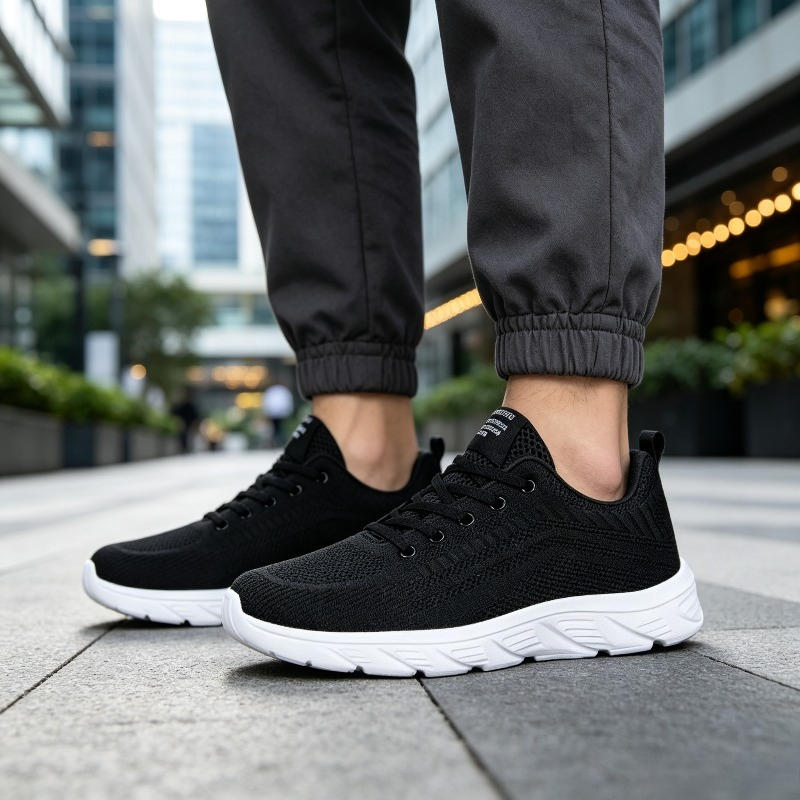Men Breathable Knit Sneakers W - Running Shoes Men review and price